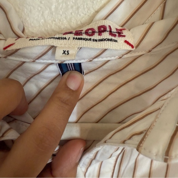 NWOT free people Sabine Striped Articulated Shirt - Picture 11 of 15